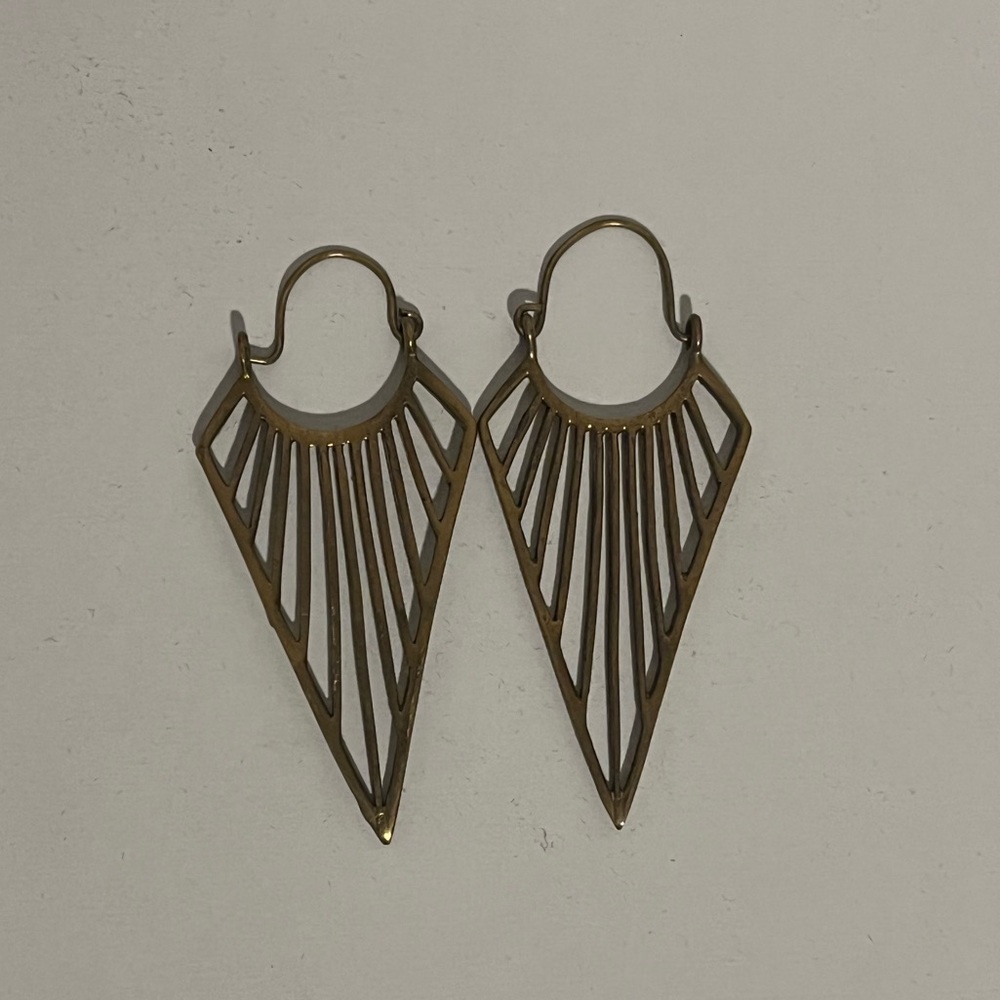 Gold Art Deco Earrings